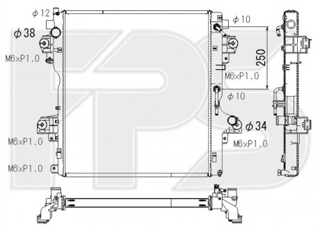 Фото автозапчасти радіатор охолодження KOYORAD FP 70 A805-KY