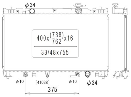 Фото автозапчастини радіатор двигуна (АКПП) TOYOTA CAMRY, SOLARA 2.4 11.01-11.08 KOYORAD PL011251