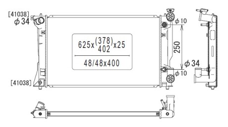 Фото автозапчасти радиатор двигателя TOYOTA AVENSIS 2.0/2.4 03.03-11.08 KOYORAD PL011669