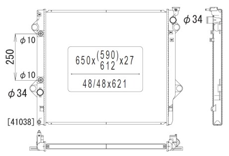 Фото автозапчастини радіатор двигуна (АКПП) TOYOTA FJ CRUISER, LAND CRUISER PRADO 4.0 12.02- KOYORAD PL011846R