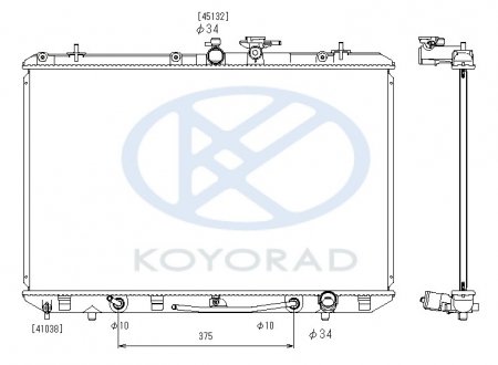 Радіатор системи охолодження KOYORAD PL012101
