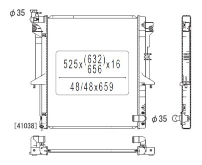 Фото автозапчасти радиатор двигателя (МКПП) MITSUBISHI L 200/TRITON 2.5D 11.05-12.15 KOYORAD PL032310