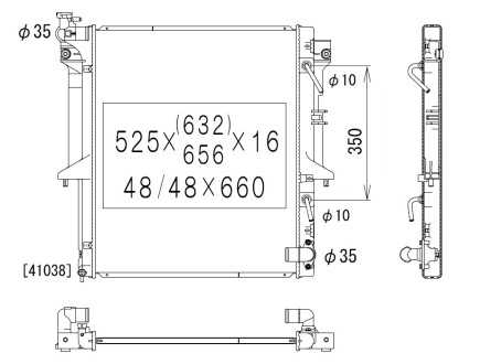 Фото автозапчасти радиатор двигателя (АКПП) MITSUBISHI L 200/TRITON, PAJERO SPORT II 2.5D 11.05- KOYORAD PL032312