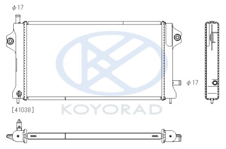 Фото автозапчастини радіатор двигуна MITSUBISHI OUTLANDER III 2.0H 12.12- KOYORAD PL033151R