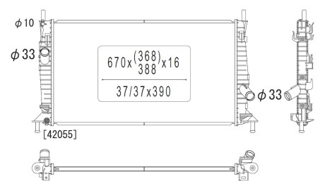 Фото автозапчасти радиатор двигателя MAZDA 3; VOLVO S40 II, V50 1.4-2.0D 10.03-12.12 KOYORAD PL061816