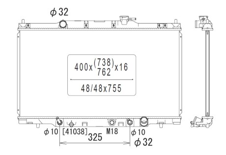 Фото автозапчасти радиатор двигателя (АКПП) HONDA CR-V II, ELEMENT 2.0/2.4 09.01-12.11 KOYORAD PL081259