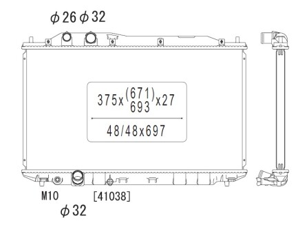 Фото автозапчастини радіатор двигуна (МКПП) HONDA CIVIC VIII 1.8 09.05-02.12 KOYORAD PL081894