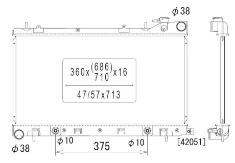 Фото автозапчастини радіатор двигуна (АКПП) SUBARU FORESTER 2.0/2.5 06.02-05.05 KOYORAD PL091604