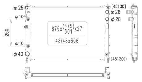 Фото автозапчастини радіатор двигуна (АКПП) SUBARU TRIBECA 3.0/3.6 01.05- KOYORAD PL091877