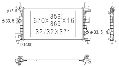 Фото автозапчасти радиатор двигателя (МКПП) FORD C-MAX II, FOCUS III, GRAND C-MAX 1.6-Electric 07.10- KOYORAD PL322656R