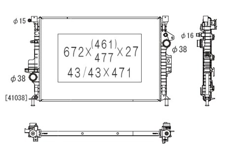 Фото автозапчасти радиатор двигателя FORD TOURNEO CONNECT, TRANSIT CONNECT 1.6 11.13- KOYORAD PL322813