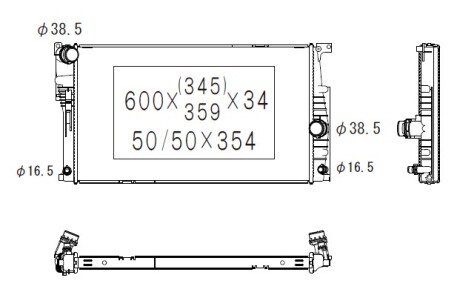 Фото автозапчастини радіатор двигуна (АКПП/МКПП) BMW 1 (F20), 1 (F21), 2 (F22, F87), 2 (F23), 3 (F30, F80), 3 (F31), 3 GRAN TURISMO (F34), 4 (F32, F82), 4 (F33, F83), 4 GRAN COUPE (F36) 1.5-3.0H 04.11- KOYORAD PL422945