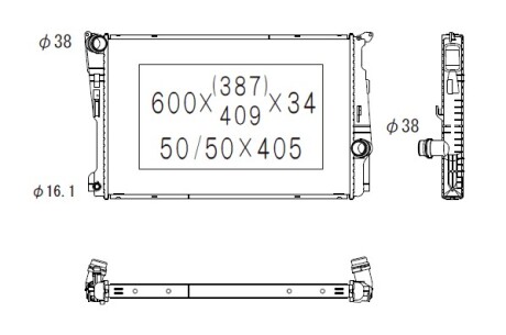 Фото автозапчасти радиатор двигателя (АКПП) BMW X3 (F25), X4 (F26) 1.6-3.0D 09.10-03.18 KOYORAD PL422957