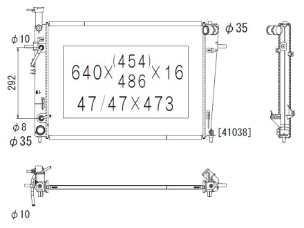 Фото автозапчасти радиатор двигателя (АКПП) HYUNDAI TUCSON 2.0/2.7 08.04- KOYORAD PL812655