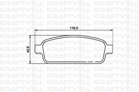 OPEL Тормозн.колодка задн.Astra J,Mokka,Zafira,Chevrolet Cruze 09- Kraftvoll 07010056