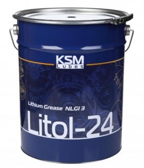 Смазка Литол-24 NLGI 3,DIN 51502: K3K-40(17 кг пп лого) шт KSM KSM-LITOL-17KG