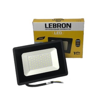 Фото автозапчасти led прожектор lf, 50w, 6000k, 4250lm, 185-240v (замена 00-15-51) LEBRON 17-07-50