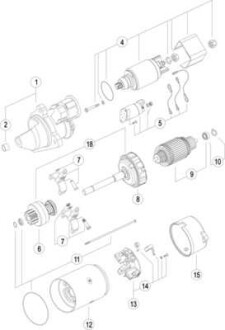 Фото автозапчастини стартер (12В, 4,2кВт) CASE IH JX; NEW HOLLAND T5000, TSA F5C/NEF4/NEF6(F4GE0604A) 10.03- LETRIKA MS 138