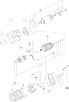 Фото автозапчастини стартер (12В, 2,7кВт) JOHN DEERE MD 10.81-02.92 LETRIKA MS 334 (фото 1)