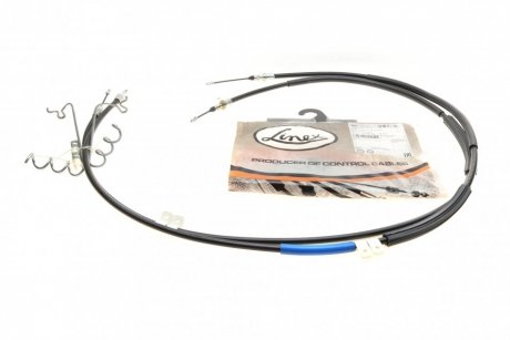 Трос ручника (задний) Ford Connect 02- (+ABS) (низкая база)(дисковый тормоз) LINEX 15.02.35