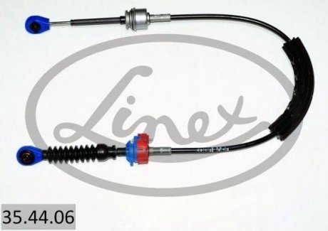Трос важеля перемикання передач (900mm) RENAULT CLIO III 1.2-2.0 05.05-12.14 LINEX 35.44.06