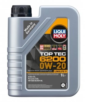 Фото автозапчасти моторное масло TopTec 6200 (1L+) SAE 0W20; Volkswagen 508.00; Volkswagen 509.00 LIQUI MOLY 20787