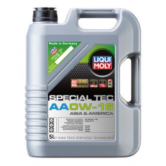 Фото автозапчасти special tec aa 0w16 5l sp, ilsac gf-6b, honda/lexus/suzuki/toyota LIQUI MOLY 21328