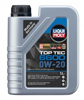 Фото автозапчастини олива моторна top tec 6600 0w-20 1л LIQUI MOLY 21410