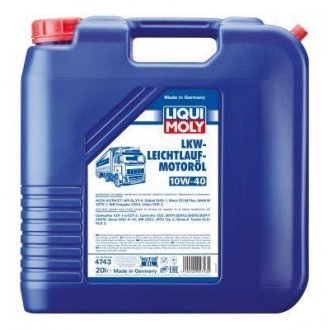 Фото автозапчасти олива моторна LKW LeichtlaufMotoroil 10W-40, 20л. LIQUI MOLY 4743