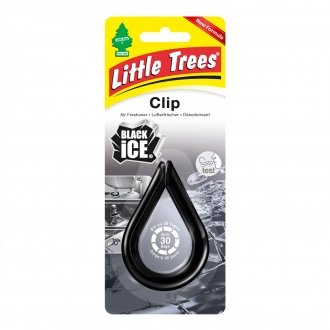 Ароматизатор для салону авто Clip Чорний лід 30 г LITTLE TREES 9748.7 (фото 1)