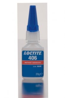 Клей для резины, мгновенный клей для пластмасс и резины, максимальный зазор <0.15мм. SF 770 улучшает адгезию в сложных подложках. Loctite LOC 406 20G