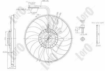 Фото автозапчасти вентилятор радіатора Audi A6/A4 1.6-2.0 FSI 00-04 LORO 003-014-0001