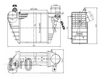 Фото автозапчасти радиатор интеркулера а AUDI A3/OCTAVIA/GOLF 1.8-1.9 TDI 96-10 LORO 003-018-0003 (фото 1)