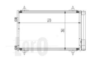 Фото автозапчастини радіатор кондиціонера Berlingo/Peugeot Partner 1.6i 08-18 LORO 009-016-0015