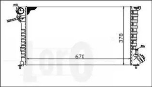Фото автозапчасти радиатор охлаждения двигателя BERLINGO/PARTNER 1.8d-1.9d 96- LORO 009-017-0003