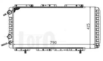 Фото автозапчастини радіатор охолодження двигунаJumper/Ducato/Boxer 1.9D-2.8D 94- (+AC) LORO 009-017-0006 (фото 1)