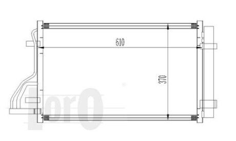 Фото автозапчасти радіатор кондиціонера HYUNDAI i30 1.6 07-11 LORO 019-016-0009