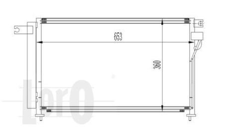 Фото автозапчастини радіатор кондиціонера Rio 1.4/1.6 05-11 LORO 024-016-0008