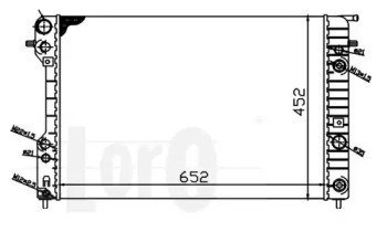 Фото автозапчастини радіатор охолодження двигуна Omega B 2.5-3.2V 94>03 LORO 037-017-0056