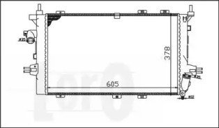 Фото автозапчасти радиатор охлаждения Astra H/Zafira B 1.7/1.9CDTi 05- (+/-AC) LORO 037-017-0069