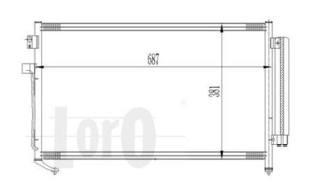 Фото автозапчастини радіатор кондиціонера Forester 2.0/2.5 03-08 LORO 049-016-0009