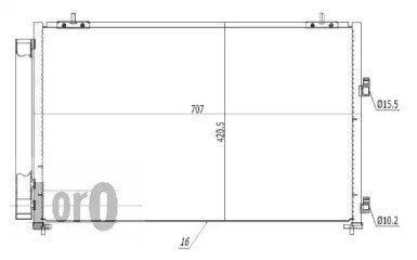 Фото автозапчасти радиатор кондиционера TOYOTA RAV4 2.0D 12- LORO 051-016-0011 (фото 1)