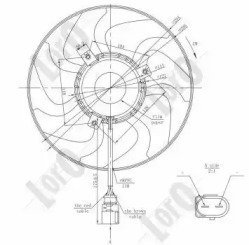 Фото автозапчасти вентилятор радиатора A3/Caddy/OCTAVIA II/SUPERB II 04> (295mm) LORO 053-014-0004
