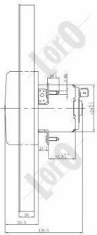 Фото автозапчасти вентилятор радіатора Galaxy 1.9 TDI 95-06 LORO 053-014-0018