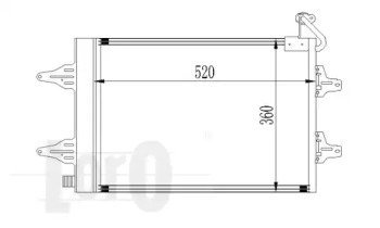 Фото автозапчасти радиатор кондиционера Skoda Fabia/Roomster/VW Polo 1.0-2.0/1.4-1.9D 99- LORO 053-016-0015 (фото 1)