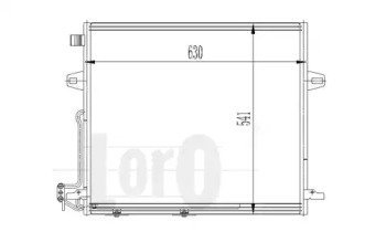 Фото автозапчасти конденсатор кондиционера GL/ML-CLASS W 164 06- LORO 054-016-0008