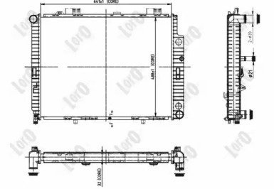 Фото автозапчасти радиатор охлаждения E-CLASS W 210/E 270 CD 95- LORO 054-017-0063-B