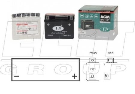 Фото автозапчасти мотоакумулятор LP AGM LP BATTERY YTX4L-BS