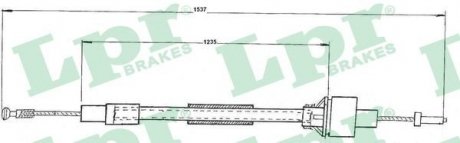 Фото автозапчасти трос сцепления (1545мм/1270мм) FORD SIERRA, SIERRA I, SIERRA II 1.6/1.8/2.0 08.82-02.93 LPR C0093C