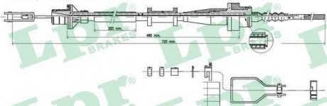 Фото автозапчастини трос зчеплення (695мм/480мм) NISSAN PRIMERA 2.0 06.90-06.96 LPR C0116C (фото 1)